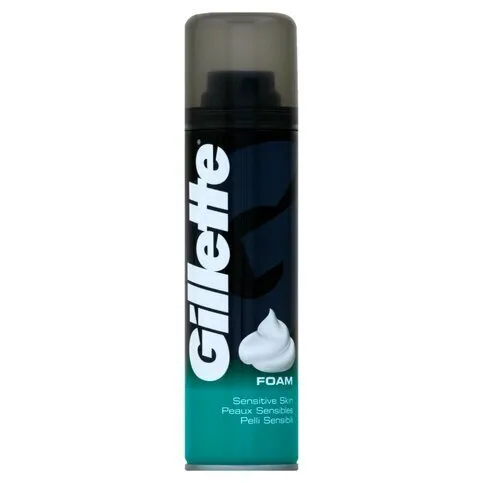 Gillette Classic Sensitive Shave Foam, For Sensitive Skin, 200ml