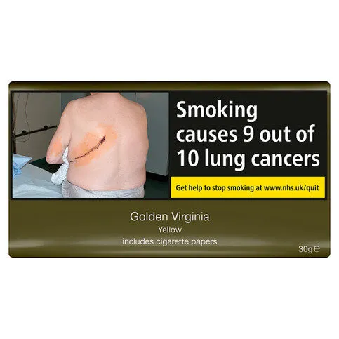 Golden Virginia Yellow Includes Cigarette Papers 30g