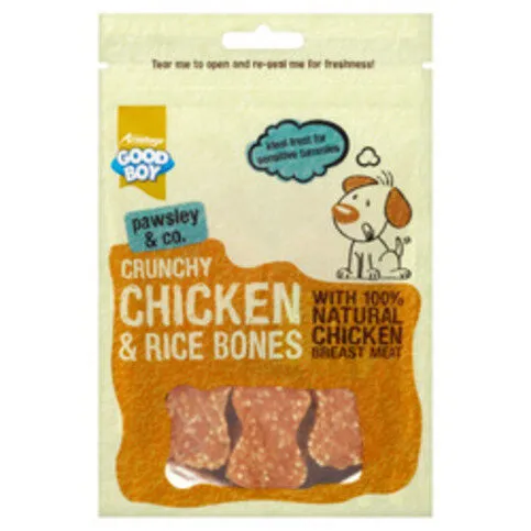 Good Boy Crunchy Chicken & Rice Bones 100g