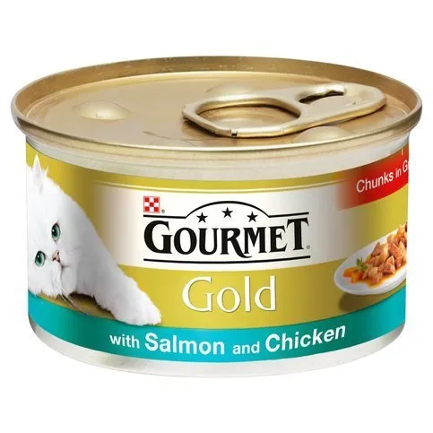 Gourmet Gold Salmon & Chicken in Gravy 85g