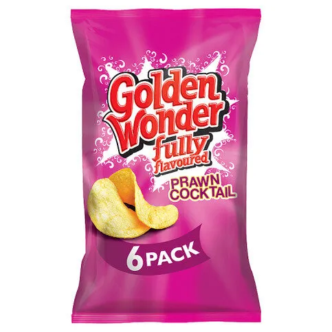 Golden Wonder Fully Flavoured Prawn Cocktail 6 x 25g