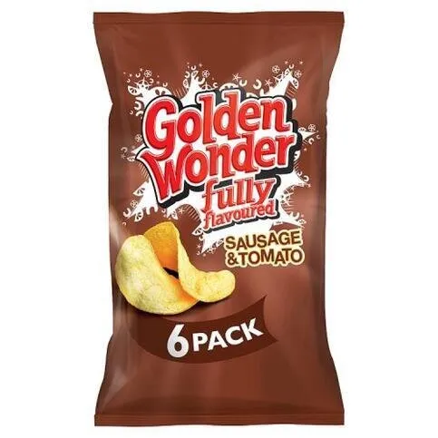 Golden Wonder Sausage & Tomato 6 Pack 6 x 25g