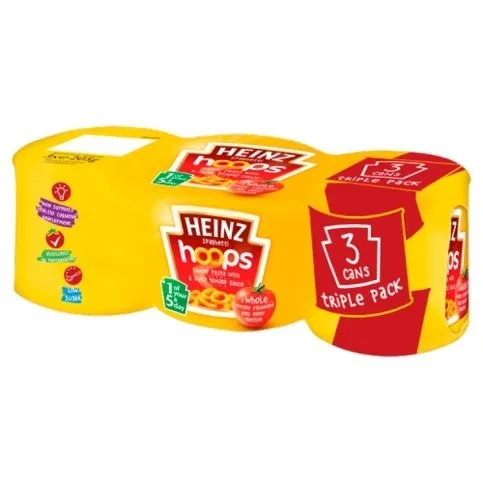 Heinz Spaghetti Hoops 3pk 3x205g