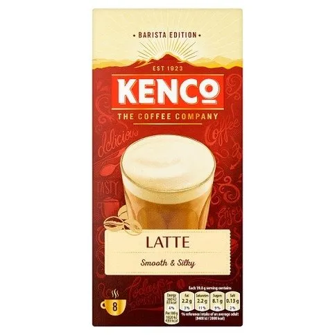 Kenco Latte Instant Coffee Sachets x8