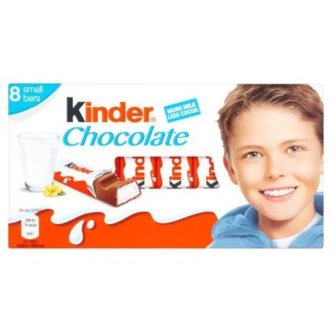 Kinder Chocolate Small Bars Multipack 8 x 12.5g (100g)