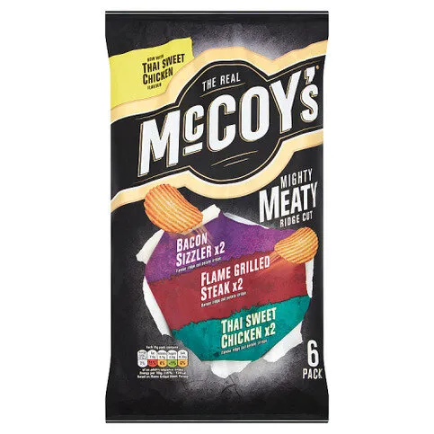 McCoy's Mighty Meaty Ridge Cut 6 x 25g