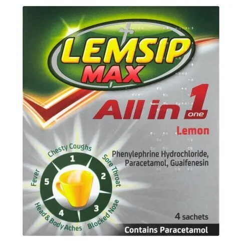 Lemsip Max All in One Lemon 4 Sachets