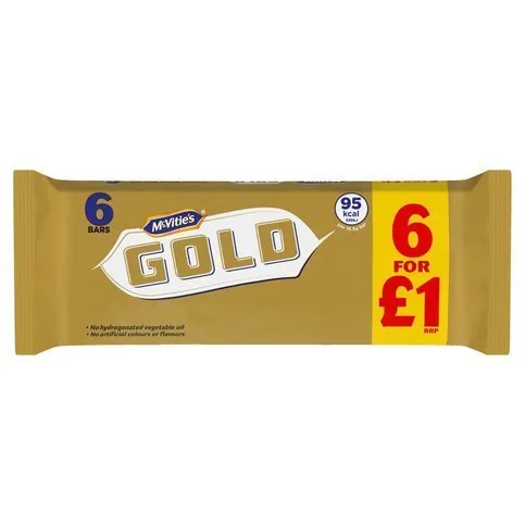 McVitie's Gold Bars 6 Pack 106g