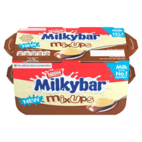 Milkybar Mixups Smooth & Creamy White & Milk Chocolate Dessert 4 x 65g