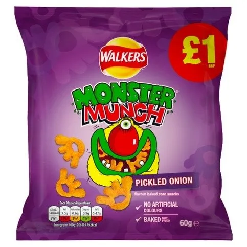 Walkers Monster Munch Pickled Onion 60g