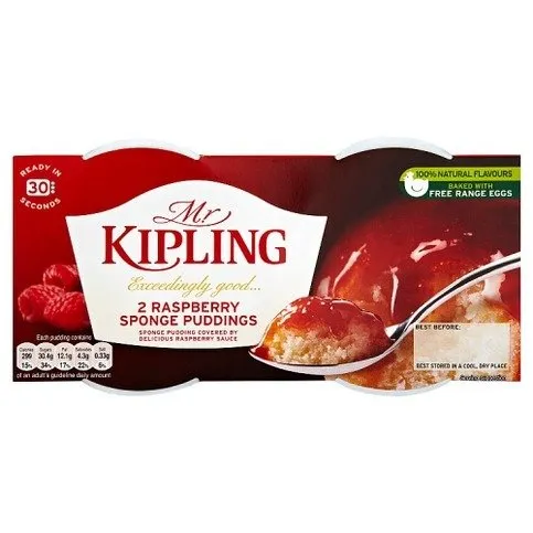 Mr Kipling Sponge Puds Raspberry 96g