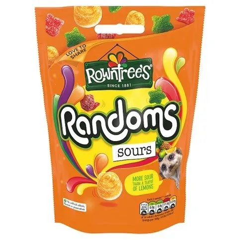Rowntree's Randoms Sours Sweets Sharing Bag 140g