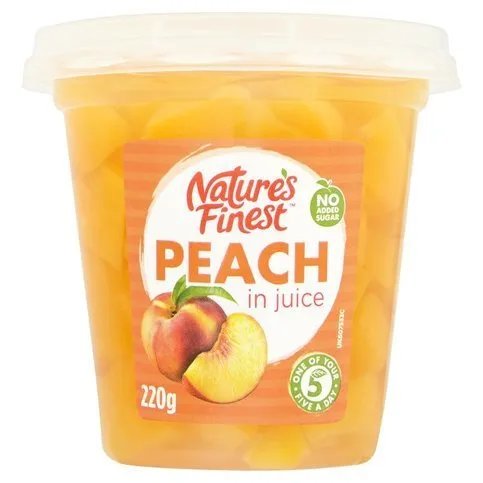 Nature's Finest Peach in Fruit Juice 220g