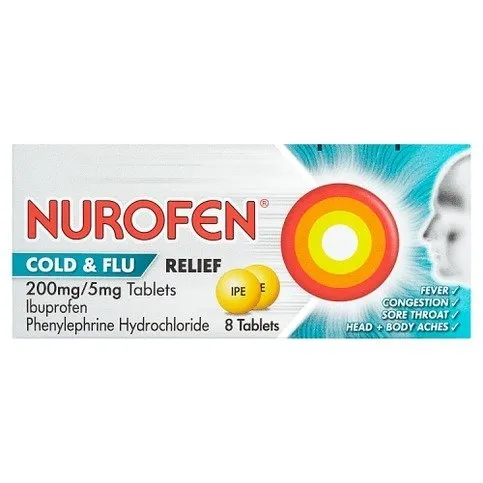 Nurofen Cold & Flu Relief 200mg 8 Tablets