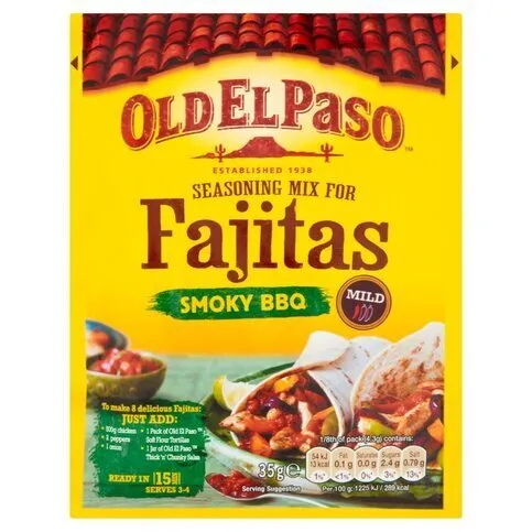 Old El Paso Fajita Seasoning Mix Smoky BBQ 35g