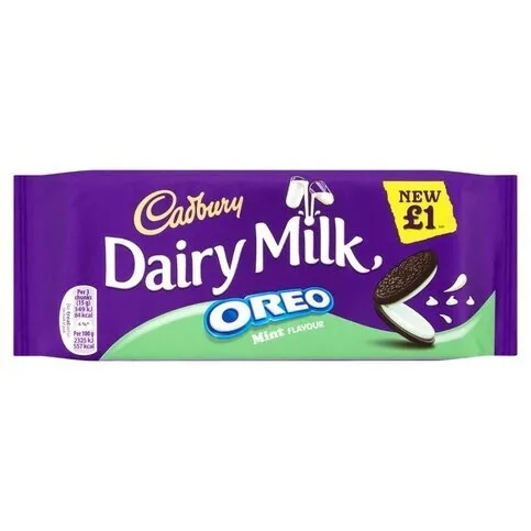 Cadbury Dairy Milk With Oreo Mint Chocolate Bar 120g