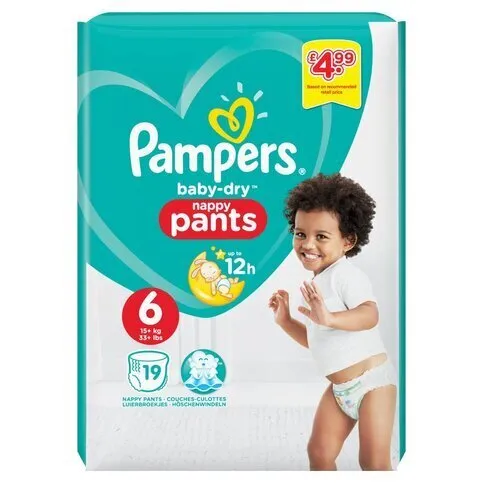 Pampers Nappy Pants Size 6 19pk