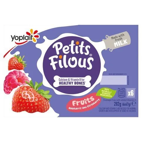 Petits Filous Strawberry and Raspberry Fromage Frais 6 x 47g