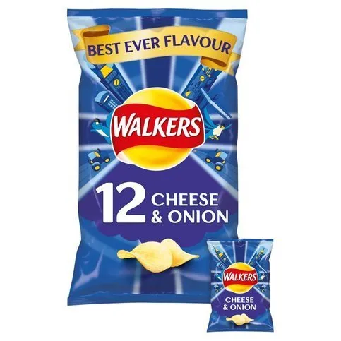 Walkers Cheese & Onion Multipack 12 x 25g
