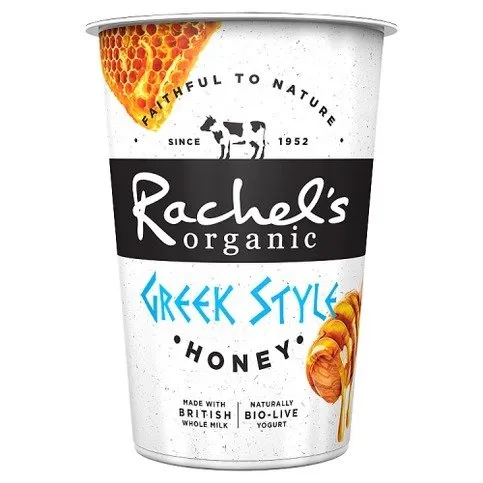 Rachel's Organic Greek Style Honey Naturally Bio-Live Yogurt 450g