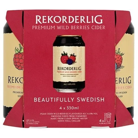 Rekorderlig Premium Swedish Wild Berries Cider 4 x 330ml