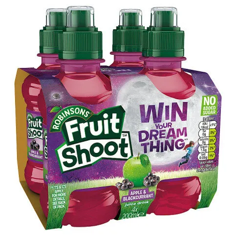 Robinsons Fruit Shoot Apple & Blackcurrant 4 x 200ml