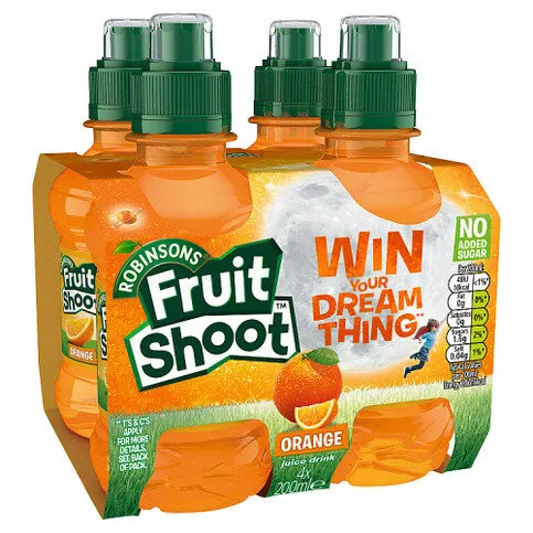 Robinsons Fruit Shoot Orange 4 x 200ml