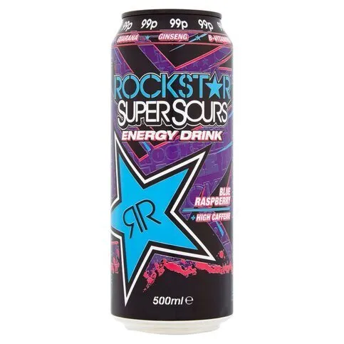 Rockstar Supersours Blue Raspberry 500ml