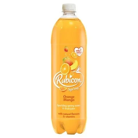 Rubicon Spring Orange Mango Flavoured Sparkling Spring Water - 1.5 Litres Juice Bottle