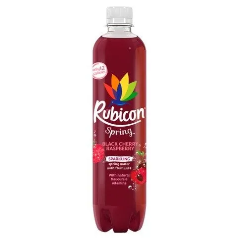 Rubicon Spring Black Cherry Raspberry Flavoured Sparkling Spring Water 500ml