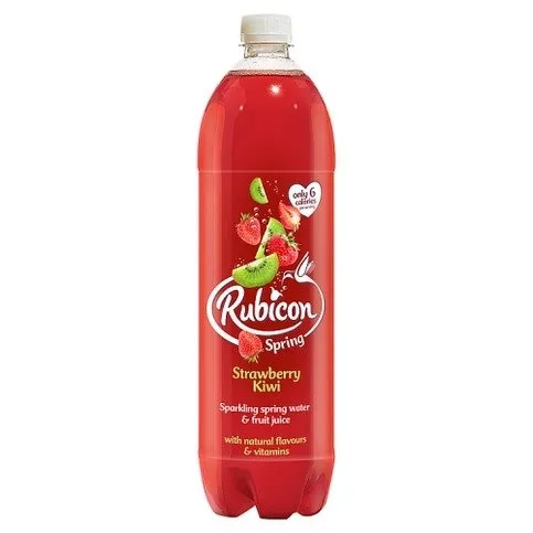 Rubicon Spring Strawberry Kiwi Flavoured Sparkling Spring Water 1.5L