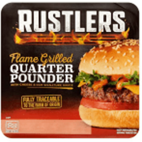 Rustlers Flame Grilled Quarter Pounder with Cheese & Our Signature Sauce 190g
