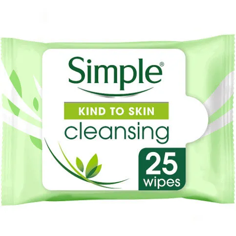 Simple Kind to Skin Facial Wipes Cleansing 25 wipes