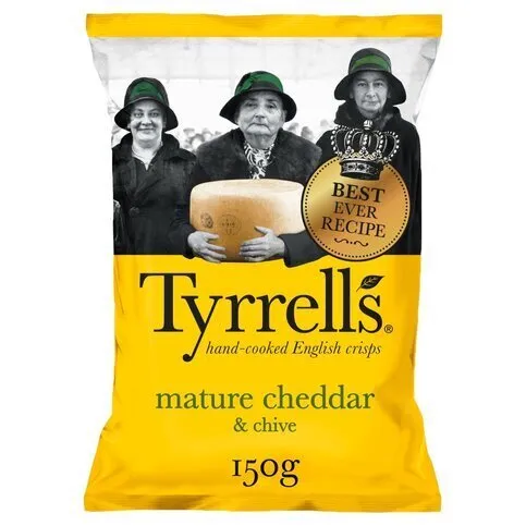Tyrrells Cheddar & Chives Pota 150G