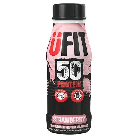 Ufit Strawberry Flavour High Protein Milkshake 500ml