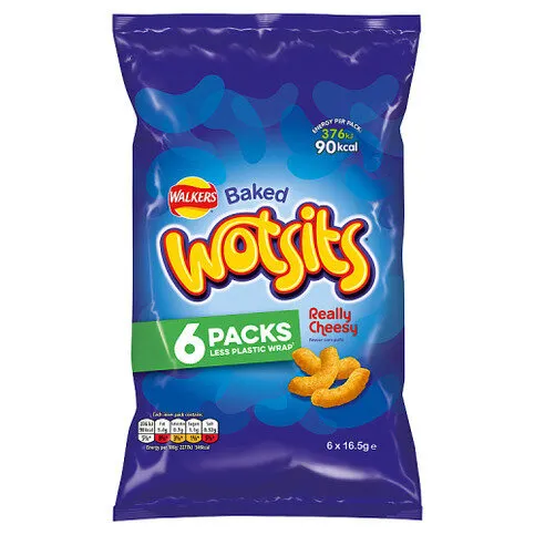 Walkers Wotsits Really Cheesy 6 x 16.5g