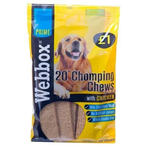 Weebox 20 Chompin Chews Chicken 200g