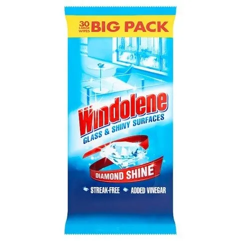 Windolene Glass & Shiny Surfaces 30 Wipes