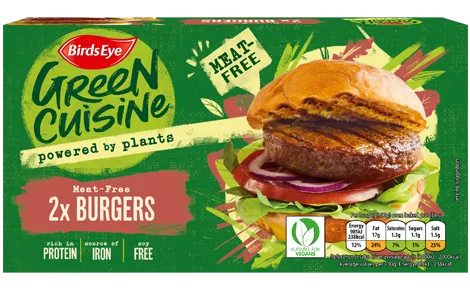 Birds Eye 2 Green Cuisine Meat Free Burgers 200g