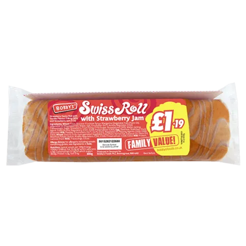 Bobby's Strawberry Swiss Roll 300g