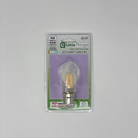 CANDLE LED-F (BC) 4W (2700K) PM£3.39 (E101)