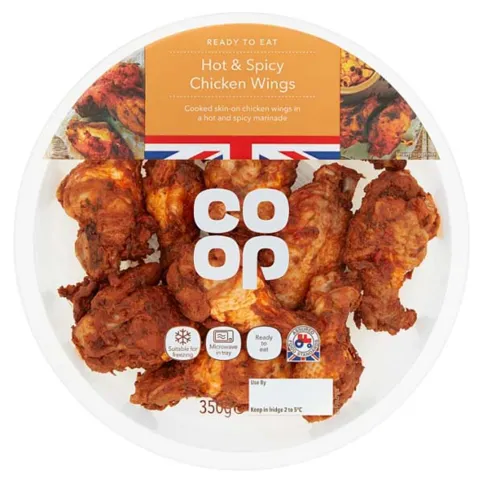 Co-op Hot & Spicy Chicken Wings 350g