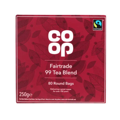 Co-op Fairtrade 99 80s Tea Bags 250G