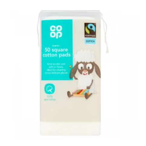 Co-Op Fairtrade Cotton Wool Pads 50 Pack