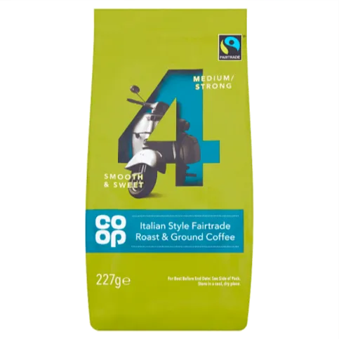 Co-op Italian Style Fairtrade Roast & Ground Coffee 227g