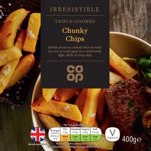 Co Op Irr Chunky Maris Piper Chips 750g