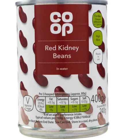 Co Op Red Kidney Beans In Water 400g