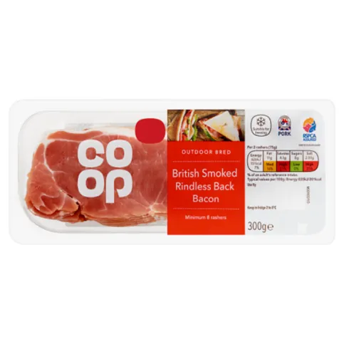 #CP Smoked Rindless Back Bacon 300G
