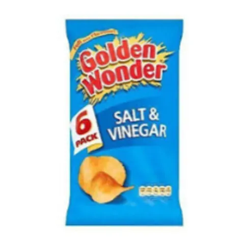 Golden Wonder Salt & Vinegar 6 x 25g - Multipack Crisps