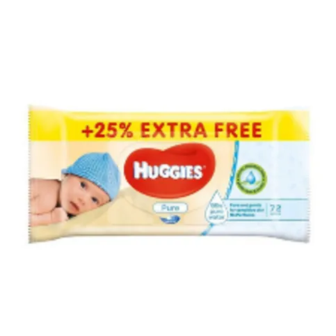 Huggies Pure Jumbo Pack 72 Wipes